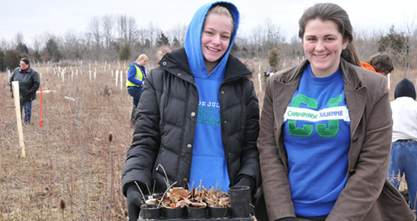 CJ students at the tree planting for Sister Dorothy Stang