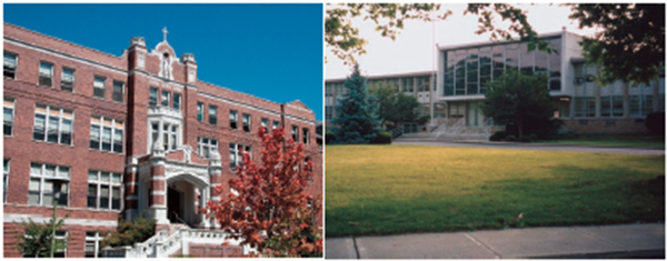 Mercy High School, left, and McAuley High School will Beginning in fall 2018, Cincinnati’s young women