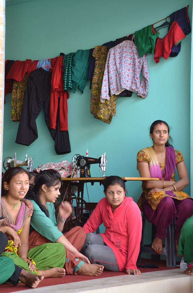 Students of the Maryknoll Sewing Training Program live and learn in the same building for 9 months as they prepare to become seamstresses. (CT Photo/Megan Walsh)