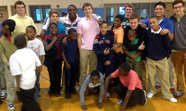 One of the St. Xavier Big Buddies teams is pictured with their little buddies at the Boys & Girls Club in Avondale. (Photo Courtesy of 4C for Children)