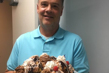 David Graham, chef for The Gruff in Covington, took on the task of making a decadent St. Honore Cake. (CT/Photo/Erin Queen Schurenburg)