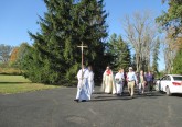 Father Dohrman Byers leads a Walk of Mercy in Brown County (Courtesy Photo)