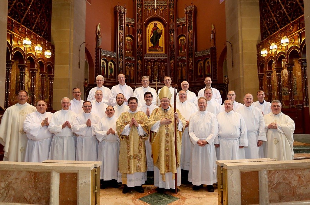 Bishop Joseph Binzer admitted 25 men as Candidates for the Order of Deacon. (Photo by E.L. Hubbard.)