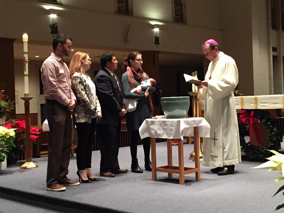 The Lopez Family celebrating the Sacrament of Baptism. (Courtesy Photo)