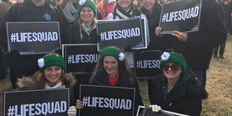 Seton High School's Life Squad March for Life in Washington DC (Courtesy Photo)