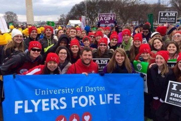 University of Dayton Students attend March for Life. (Courtesy Photo)