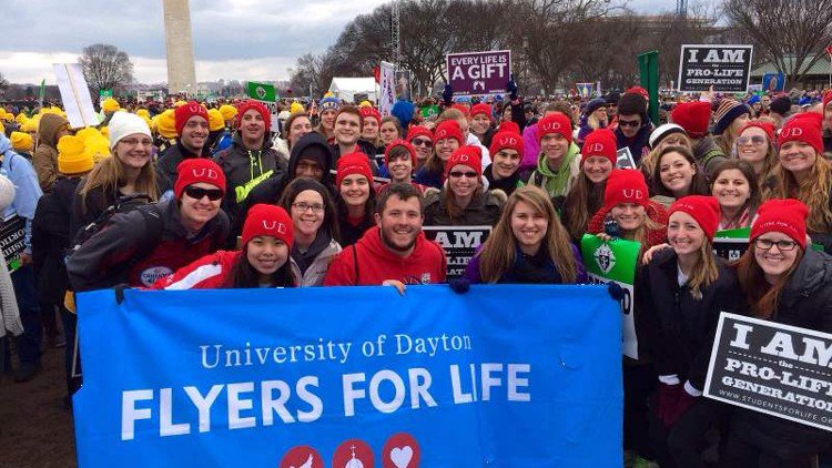 University of Dayton Students attend March for Life. (Courtesy Photo)
