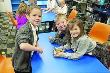 Students in the STEM room at Bishop Leibold School in Dayton. (Courtesy Photo)