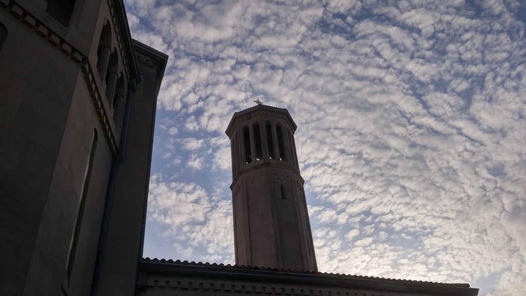 St. Teresa Avila Bell Tower on Good Friday Morning. (Greg Hartman/CT Photo)