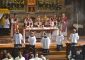 Oratory Father Mario Aviles (reading) with some of the concelebrating priests, Deacon Duy Nguyen, and servers. Left to right: Father John-Paul Bevak of Old St. Mary’s; Father Felix Selden, representing Rome; Archbishop Dennis Schnurr; Fathers Adrian Hilton and Lawrnce Juarez of Old St. Mary’s; and homilist Msgr. Frank Lane. (CT Photo/Gail Finke)
