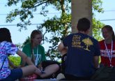 Abide Participant T says it all! (CT Photo/Greg Hartman)