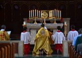 The Corpus Christi procession concluded with Benediction at the Chapel of St. Gregory the Great (CT Photo/Greg Hartman)