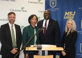 (l to r) Cincinnati State Provost Robbin Hoopes, JD; Cincinnati State President Dr. Monica J. Posey; Mount St. Joseph University President Dr. H. James Williams; Mount St. Joseph University Provost Dr. Diana Davis. (Courtesy Photo)