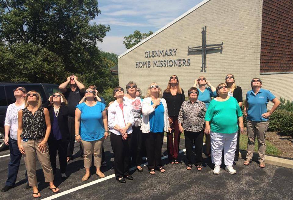 Glenmary Home Missioners take a moment to witness the historical 2017 Solar Eclipse (Courtesy Photo)