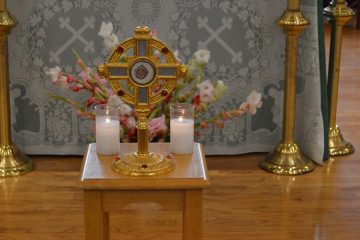 A relic of St. Ann is displayed in a cross-shaped reliquary. (Courtesy Photo)