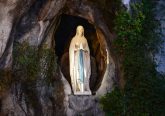 Statue where St. Bernadette witnessed the beautiful Lady in Lourdes France (CT Photo/Greg Hartman)