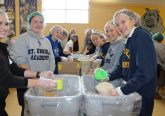 St. Ursula Academy prepares food for people in Africa.