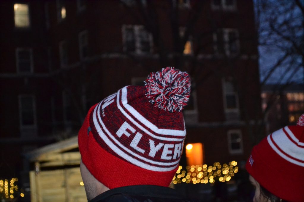 Flyer spirit was evident for Christmas at UD (CT Photo/Greg Hartman)