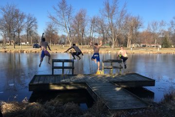 The annual New Year's plunge in Fort Loramie began 2017. (Courtesy Photo)