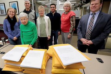 Letters were delivered to Senator Rob Portman's Office (CT Photo/ E L Hubbard)