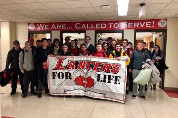 LaSalle High School students ready for departure for the March for Life Rally (Courtesy Photo)