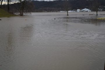 Today the parking lot at St. Rose is more like a marina than parking lot (CT Photo/Greg Hartman