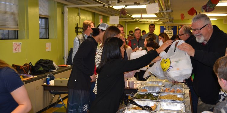 The lines were long awaiting the great food at the Our Lord Christ the King/Cardinal Pacelli Fish Fry in Mount Lookout (CT Photo/Greg Hartman)