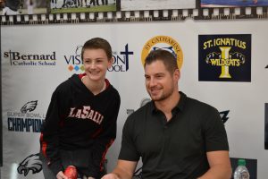 A great day at La Salle as Brent Celek came home to Lancer Nation (CT Photo/Greg Hartman)