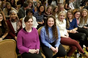 Members of Ursuline Academy's JSA chapter attend the opening ceremony for the 2018 JSA Winter Congress. (Courtesy Photo)