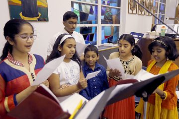 Children sing during the Lenten Prayer Service for Christian Unity and Religious Freedom at St. Anthony of Padua Maronite Catholic Church in Cincinnati Saturday, Mar. 10, 2018. (CT Photo/E.L. Hubbard)