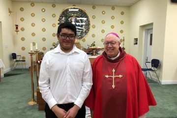 Roberto with Bishop Joseph Binzer (Courtesy Photo)