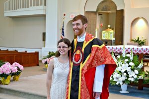 Rev. Jacob Willig poses with his sister (CT Photo/Greg Hartman)