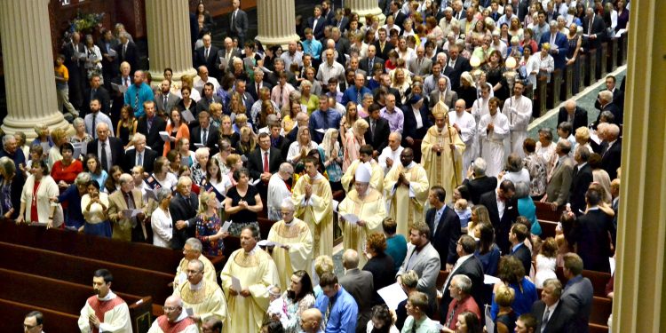 The processional on Ordination Day 2018. (CT Photo/Greg Hartman)