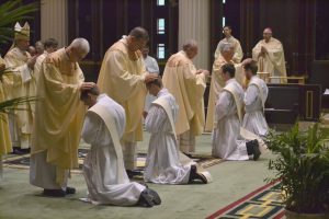 Laying on of Hands and Prayer of Ordination. (CT Photo/Greg Hartman)