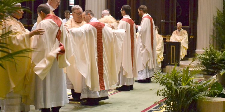 Investiture with Stole and Chasuble (CT Photo/Greg Hartman)