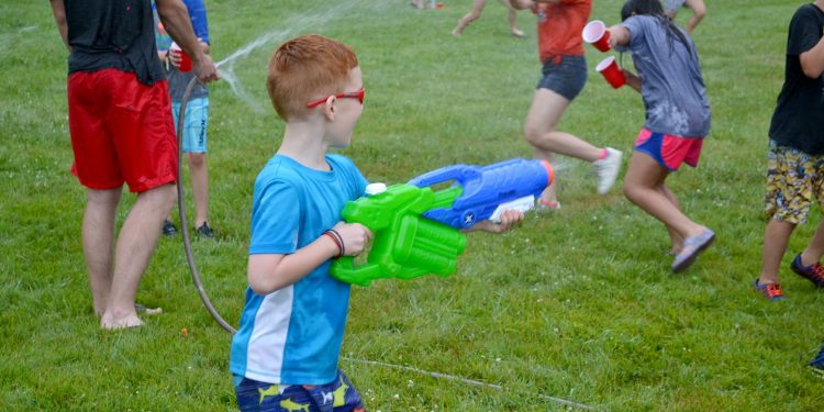 Ready and aim, afternoon fun at St. Bernadette (CT Photo/Greg Hartman)