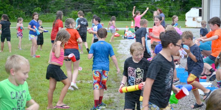 Summertime fun at St. Bernadette to end a great week of prayer, learning, and meeting new friends. (CT Photo/Greg Hartman)