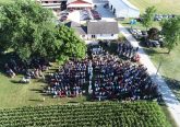 Bishop Joseph Binzer celebrated the 2018 Rural Farm Mass on July 19, 2018. The view from above at the Franck Farm The view overhead of Doug & Sarah Franck's Farm in Saint Henry Ohio. Wonderful views of our farms in the Archdiocese of Cincinnati. (Photo by Tom Kueterman)