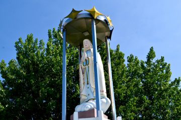 Our Lady of Fatima looks over Indian Lake in Russells Point Ohio. (CT Photo/Greg Hartman)