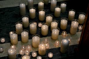 Many left a candle for petitions to St. Padre Pio. (CT Photo/Greg Hartman)
