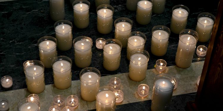 Many left a candle for petitions to St. Padre Pio. (CT Photo/Greg Hartman)