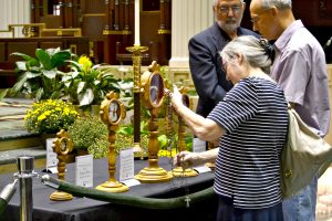Many waited over an hour to venerate the sacred relics. (CT Photo/Greg Hartman)