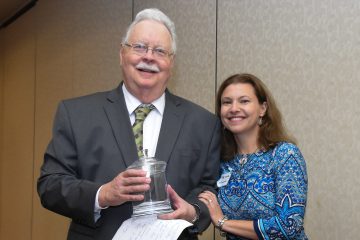 Walt Schaefer poses for a photo with Teresa Nichols, a member of the Caring Like Karen Committee. (Courtesy Photo)