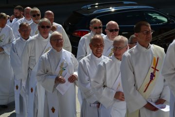 A sun drenched April Morning as deacons process at Diaconate Ordination. (CT Photo/Greg Hartman)