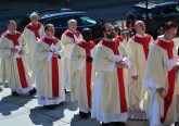 Priest throughout the Archdiocese of Cincinnati process during Diaconate Ordination. (CT Photo/Greg Hartman)