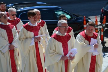 On a beautiful Spring Morning, Priest process into the Cathedral for the Ordination of Deacons (CT Photo/Greg Hartman)