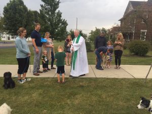 St. Francis Parish in Cranberry held a celebration in honor of their patron saint. Afterwards pastor Father Bill O’Donnell, CPPS, blessed pets of parishioners in front of St. Francis Church.