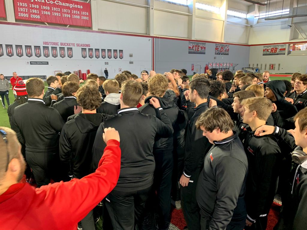 After a morning departure, The La Salle Lancer Football team headed for Canton, with a brief stop at The Ohio State Buckeyes training facility.