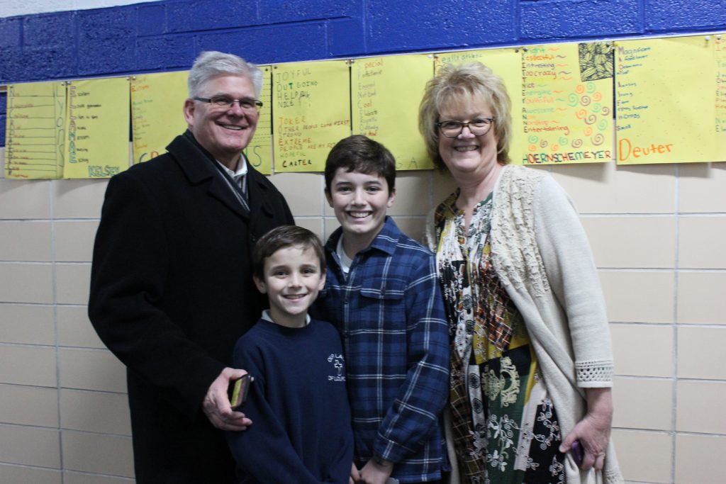 Our Lady of Lourdes School celebrated Grandparents’ Day on Nov. 26. The students and their grandparents attended Mass together in the morning. After Mass, the grandparents toured the school, saw the children’s work and celebrated together in advance of Thanksgiving.