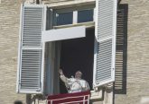 Pope Francis gives his Angelus address Jan. 1, 2020. Credit: Pablo Esparza/CNA